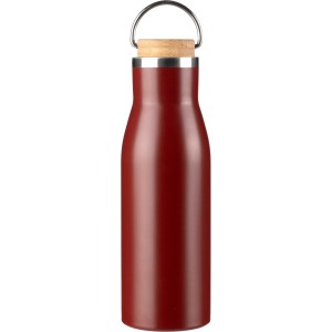 Recycled stainless steel bottle Aline, burgundy (Water bottles)