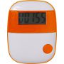 Plastic pedometer with a step counter., orange
