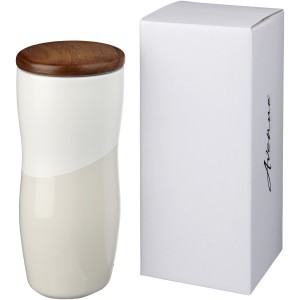 Reno 370 ml ceramic tumbler, White (Glasses)