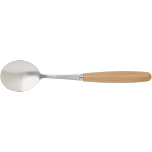 Root 5-piece stainless steel and beech wood cutlery set, Nat (Wood kitchen equipments)