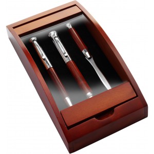 Rosewood writing set Paulette, brown (Pen sets)