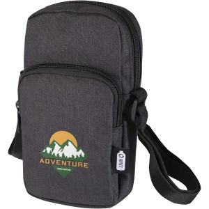 Ross GRS recycled phone pouch, Heather Charcoal (Office desk equipment)