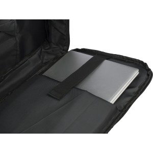 rPET (300D) polyester laptop backpack Eulalia, black (Laptop & Conference bags)