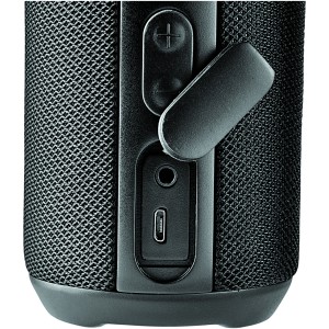 Rugged fabric waterproof Bluetooth(r) speaker, solid black (Speakers, radios)