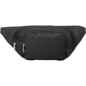 Santander fanny pack with two compartments, solid black (Waist bags)