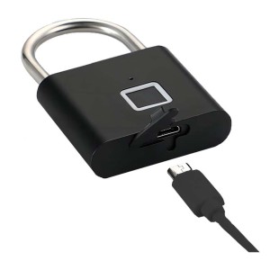 SCX.design T11 smart fingerprint padlock, Solid black (Photo accessories)