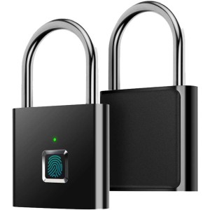 SCX.design T11 smart fingerprint padlock, Solid black (Photo accessories)