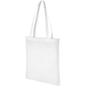 Zeus non-woven convention tote bag, White (Shopping bags)