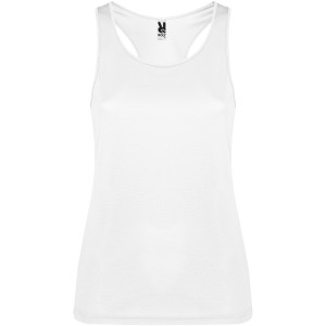 Shura women's sports vest, White (T-shirt, mixed fiber, synthetic)