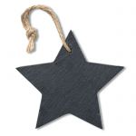 Slate xmas hanger star, black (CX1434-03)