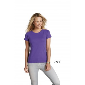 SOL'S <I>IMPERIAL</I> WOMEN - ROUND COLLAR T-SHIRT, Dark Purple (T-shirt, 90-100% cotton)