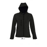 SOL'S REPLAY WOMEN - HOODED SOFTSHELL, Black (SO46802BL)
