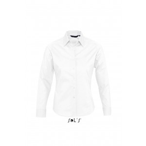 SOL'S EDEN - LONG SLEEVE STRETCH WOMEN'S SHIRT, White