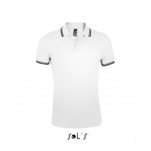 SOL'S PASADENA MEN - POLO SHIRT, White/Navy