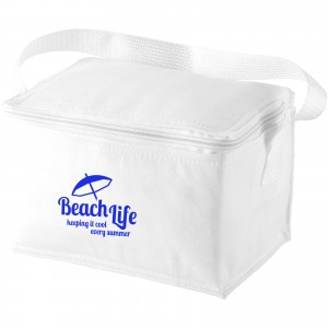 Spectrum 6-can non-woven cooler bag, White (Cooler bags)