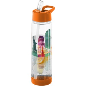 Tutti frutti bottle with infuser, Transparent,Orange (Sport bottles)