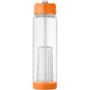 Tutti frutti bottle with infuser, Transparent,Orange (Sport bottles)
