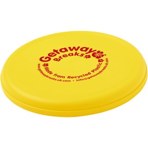 Orbit recycled plastic frisbee, Yellow (Sports equipment)