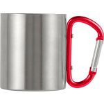 Stainless steel, double walled travel mug (200 ml), red (8245-08CD)