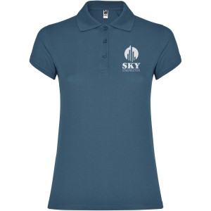 Star short sleeve women's polo, Storm blue (Polo short, mixed fiber, synthetic)