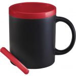 Stoneware mug with chalks, red (2880-08)