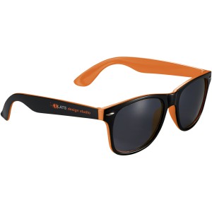 Sun Ray sunglasses with two coloured tones, Orange, solid black (Sunglasses)