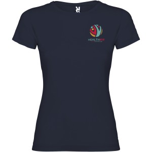 Jamaica short sleeve women's t-shirt, Navy Blue (T-shirt, 90-100% cotton)