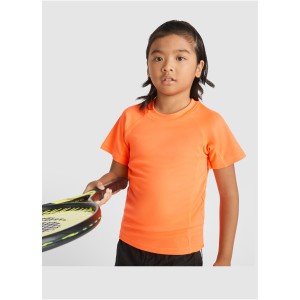 Montecarlo short sleeve kids sports t-shirt, Fluor Yellow (T-shirt, mixed fiber, synthetic)