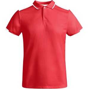 Tamil short sleeve kids sports polo, Red, White (T-shirt, mixed fiber, synthetic)