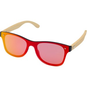 Tan sunglasses with bamboo temples, Yellow