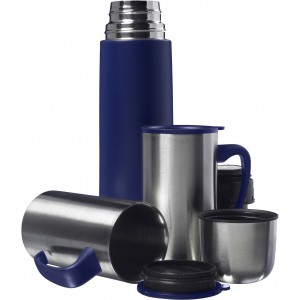 Stainless steel double walled flask Luca, blue (Thermos)