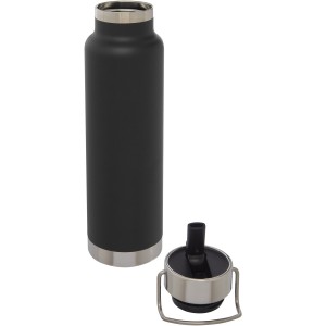 Thor 750 ml copper vacuum insulated sport bottle, Solid black (Thermos)