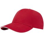 Topaz 6 panel GRS recycled sandwich cap, Red (37519210)
