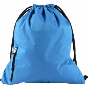 Pongee (190T) drawstring backpack Elise, light blue