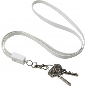 TPE 2-in-1 lanyard Marguerite, white (Eletronics cables, adapters)