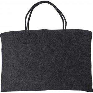 RPET felt duffle bag Savannah, dark grey (Travel bags)