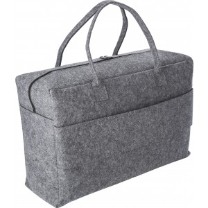 RPET felt duffle bag Savannah, grey (Travel bags)