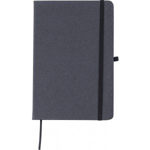 Recycled leather notebook (A5) Gianna, black