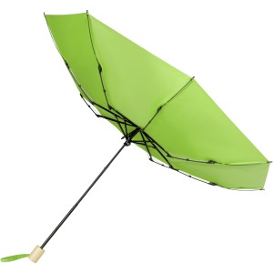 Birgit 21'' foldable windproof recycled PET umbrella, Lime g (Umbrellas)