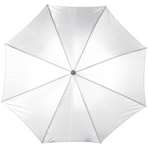 Polyester (190T) umbrella Kelly, white (Umbrellas)