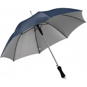 Polyester (210T) umbrella Melisande, blue/silver (Umbrellas)