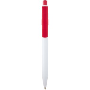 Unica recycled plastic ballpoint pen (black ink), Red (Plastic pen)