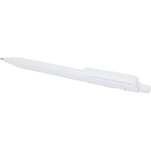 Unica recycled plastic ballpoint pen (black ink), White (Plastic pen)