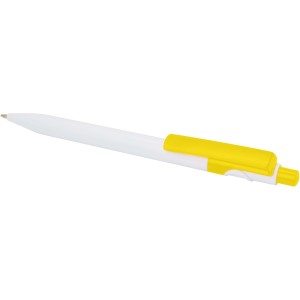 Unica recycled plastic ballpoint pen (black ink), Yellow (Plastic pen)