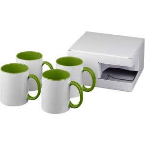 Ceramic sublimation mug 4-pieces gift set, Green (Mugs)