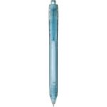 Vancouver recycled PET ballpoint pen, Transparent blue (10657801)