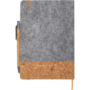 Veronica A5 hard cover notebook, Grey, Natural (Notebooks)