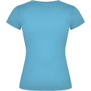 Victoria short sleeve women's v-neck t-shirt, Turquois (T-shirt, 90-100% cotton)