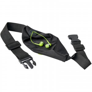 Nicolas flexible sports waist bag, Lime (Waist bags)