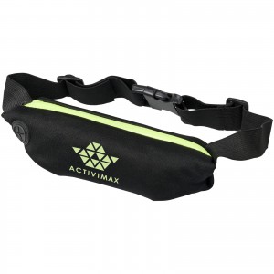 Nicolas flexible sports waist bag, Lime (Waist bags)